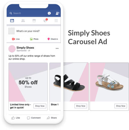 Mobile facebook ads for shoes